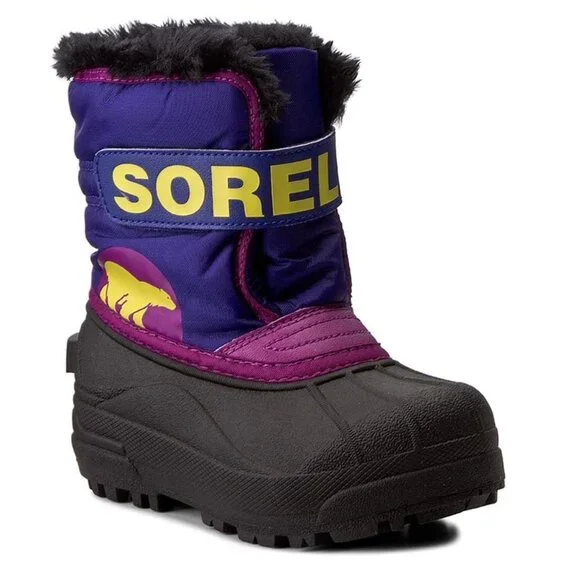 Sorel Toddler Boys Girls COMMANDER Snow Boot Winter Plush Furry Bright P… - Picture 7 of 12